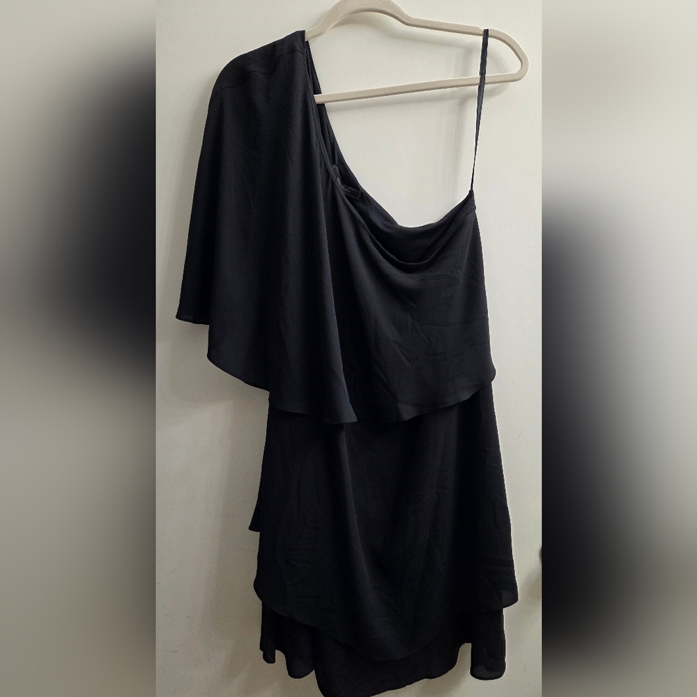 BCBGMaxAzria Chic Black One-Shoulder Dress